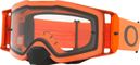 Oakley Front Line MX Goggles Orange Motorcycle Strap Clear Lenses / Ref: OO7087-78