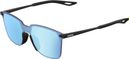 Lentes 100% Legere Square Soft Tact Black / HiPER® Blue Mirror