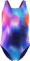 Maillot de Bain Speedo Printed Leaderback Bleu/Rose Fille