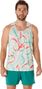 Asics Road All Over Print Tank Beige Homme
