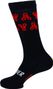 Chaussettes de cyclisme d'hiver en laine mérinos Heat Mooquer Chain Coffee Noire