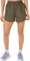 Pantaloncini Asics Nagino Run Adjustable color kaki da donna
