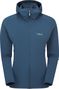 Rab Borealis Hoody Softshell damesjas blauw