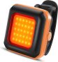 Lampe de sécurité LED pour vélo - Feu arrière orange / Lumière rouge