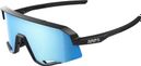 100% Slendale Matte Black Sunglasses - HiPER Blue Mirror Lenses
