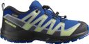Salomon XA Pro V8 Waterproof Blue/Green Children's Trail Shoes