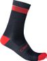 Calcetines Castelli Alpha 18 Azul Oscuro / Rojo