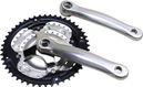 Pédalier VTT Aluminium 170mm (Boitier 118mm) Argent 170 mm
