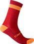Calcetines Castelli Alpha 18 Rojo Oscuro / Naranja