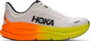 Hoka Bondi 9 hardloopschoenen wit/oranje voor heren