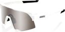 100% S3 Matte White - HiPER Silver Mirror Lens