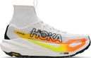 Chaussures Trail Hoka Tecton X 4 Blanc/Orange Femme