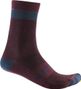 Chaussettes Castelli Alpha 18 Bordeaux/Gris