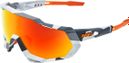 Lunettes 100% Speedtrap - Soft Tact Gris Camo - Verres Miroir Hiper Multicouche Rouge