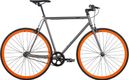 6KU Barcelona Fixie Bike Grey Orange