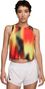 Nike Dri-Fit ADV Aeroswift Crop Tank Rood Geel Zwart