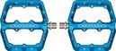 Pair of Wolf Tooth Waveform Large Blue Flat Pedals