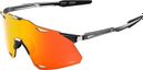 100% Hypercraft Black Chrome Glasses / HiPER Red Mirror Lenses
