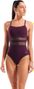 Costume da bagno Arena Mesh Equals Bordeaux da donna