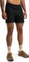 Short double couche trail running homme Randonnée Overland Black Noir