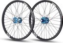Paire de Roues Alu Pro Disque Helium Pride Control V1 20/10mm Bleu