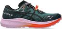 Chaussures Trail Asics Fuji Lite 5 Vert/Rose Femme