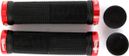Coppia di KHEOPS SB3 Manopole Lock On Nero Rosso