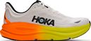 Hoka Bondi 9 Large Laufschuhe, Weiß/Orange, Herren