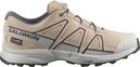 Salomon Speedcross Waterproof Trail Running Shoes, Beige/Gray, Kids'