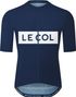 Maillot Manches Courtes Le Col Sport Logo Bleu/Blanc