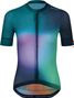 Damen Kurzarm Trikot Le Col Pro Air Blau/Grün