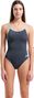 Arena Team Solid Gray/Blue Women's Lace-Back Swimsuit