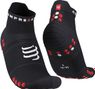 Par de calcetines Compressport Pro Racing v4.0 Run Low Negro / Rojo