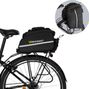 Sacoche vélo spacieux 35L Noir