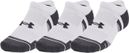 3 paar Under Armour Performance Tech Invisible Socks Wit Unisex