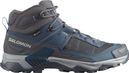 Salomon X Ultra 5 Mid GTX Men's Hiking Shoes - Blue/Gray
