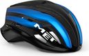 MET Trenta 3K Carbon Mips Helm Schwarz Blau Metallic Matt