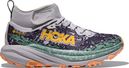 Zapatillas de trail Hoka Speedgoat 6 Mid GTX Gris/Verde/Naranja, Mujer