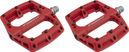 Paar Insight Red Nylon Flat Pedals