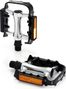 Flache Pedalpaare XLC PD-M04 Aluminium Schwarz/Silber