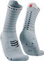 Chaussettes Compressport Pro Racing Socks v4.0 Ultralight Run High Blanc 
