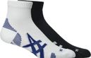 Asics AEG Cushioned Run Quarter Socks White/Black (2 pairs)