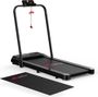 Tapis de course Fitness Q2-1 avec poignées compact Noir avec tapis