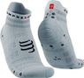 Paire de Chaussettes Compressport Pro Racing Socks v4.0 Ultralight Run Low Blanc