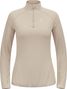 Damen Running Pullover Odlo Zeroweight Warm 2.0 1/2 Zip Beige