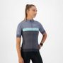 Maillot Manches Courtes Velo Rogelli Prime - Femme - Bleu/Turquoise
