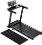 Tapis de course Fitness Q8 avec poignées pliable compact Noir avec tapis