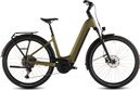 Cube Touring Hybrid Pro 800 Easy Entry Electric Trekking Bike Shimano Cues 11S 800 Wh 700 mm Oro Verde Lime 2026