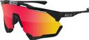 Lunettes SCICON Aeroshade XL Noir Brillant / Rouge Miroir