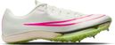 Unisex Nike Air Zoom Maxfly Spikes-Leichtathletik Weiß Rosa Gelb